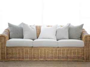 Vogue Wicker 3 Seater Lounge Natural