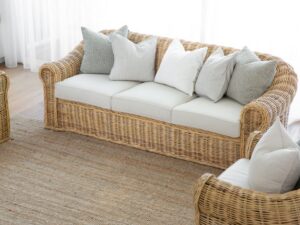 Vogue Wicker 3 Seater Lounge Natural