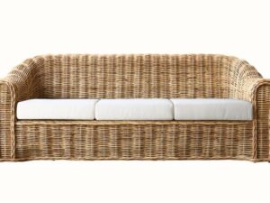 Vogue Wicker 3 Seater Lounge Natural