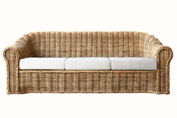 Vogue Wicker 3 Seater Lounge Natural