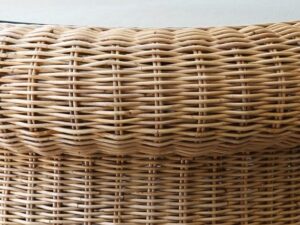 woven natural rattan coffee table