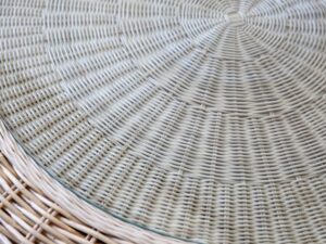 woven natural rattan coffee table