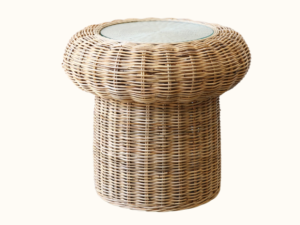 Woven Natural Rattan Side Table