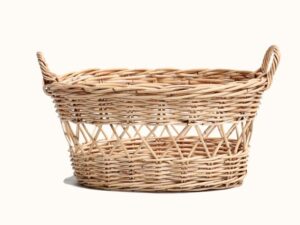 Wicker Washing Laundry Basket Oval Natural Rattan Cane Storage Coastal eco-friendly