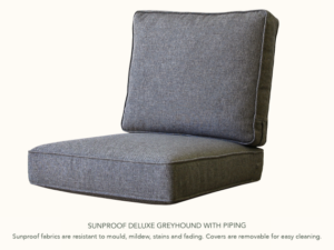 Upgrade Cushions to Sunproof Deluxe Greyhound with Piping