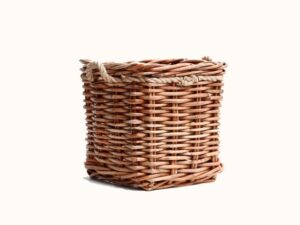 Westbrook Wicker Square Basket Large Firewood Storage