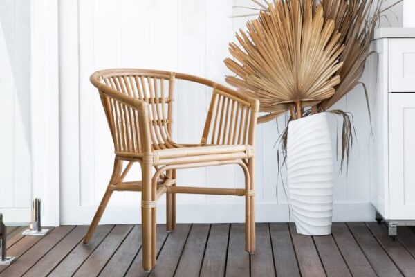 West Cape Split Cane Chair - Natural Beach House Coastal style