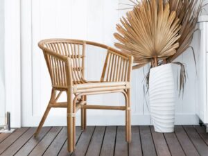 West Cape Split Cane Chair - Natural Beach House Coastal style