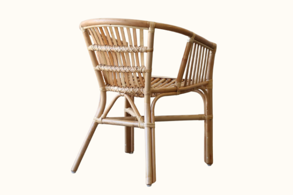 West Cape Split Cane Chair - Natural Back Angle