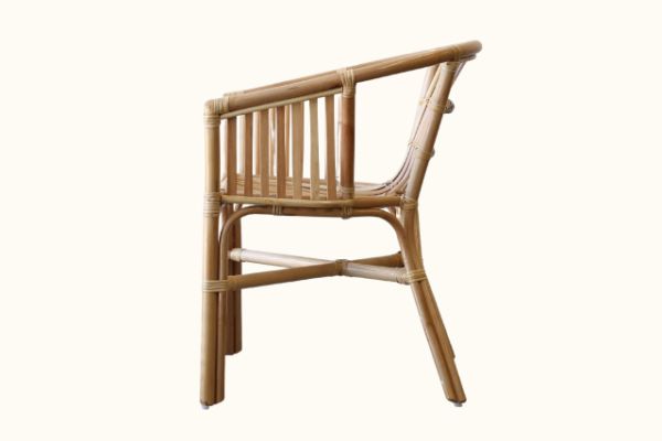 West Cape Split Cane Chair - Natural Side Angle