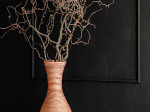 Rattan Vase - Rattan Home Decor - Boho Style Decor - Monnarita - handmade decor