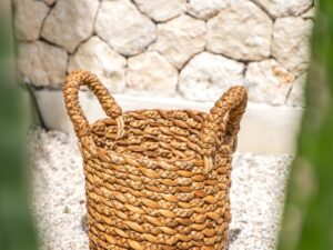 Laundry Basket - Water Hyacinth - Boho Style Decor - Monnarita - handmade product